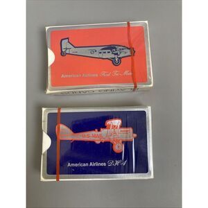 VINTAGE PLAYING CARDS.  2 DECKS  OF AMERICAN‎ AIRLINES New